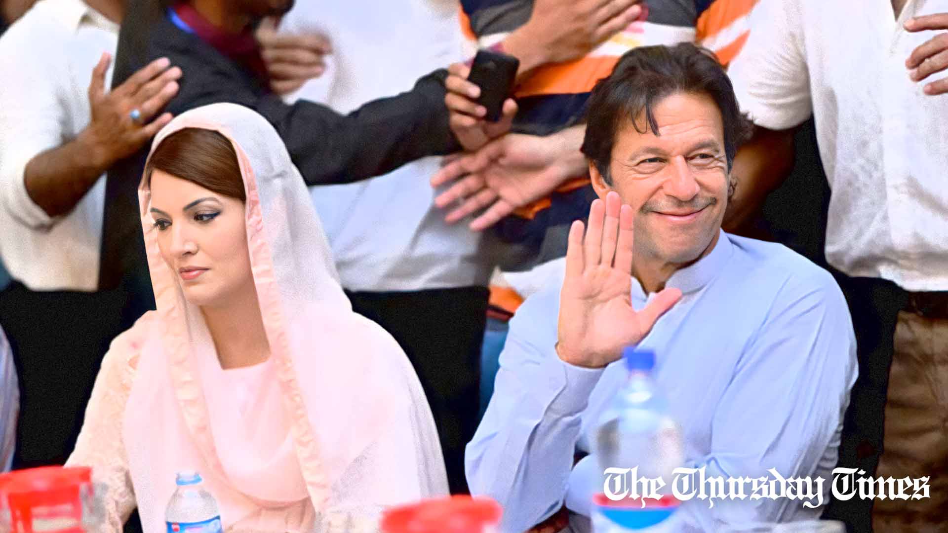 A file photo is shown of PTI chairman Imran Khan alongside his former wife, journalist Reham Khan. — FILE/THE THURSDAY TIMES