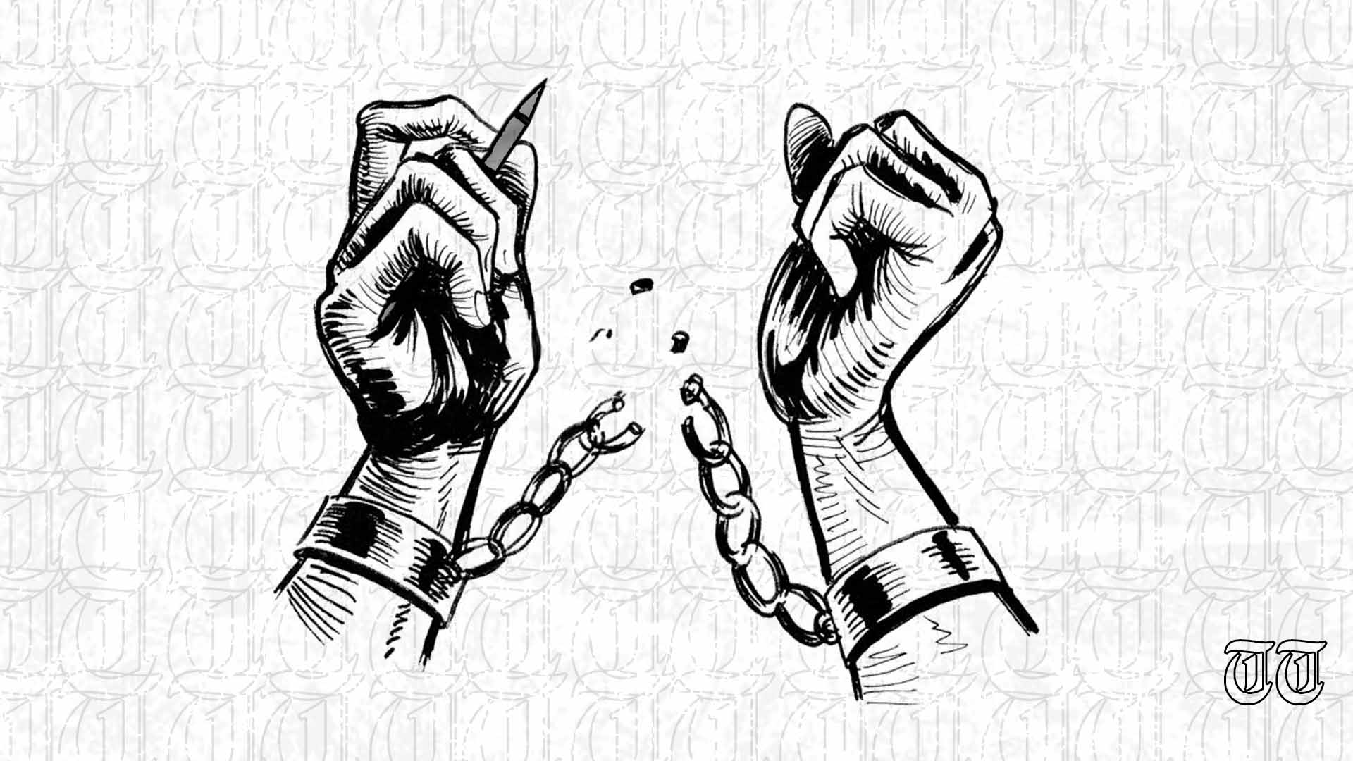 An illustration of a pair of hands breaking free is shown. — FILE/THE THURSDAY TIMES