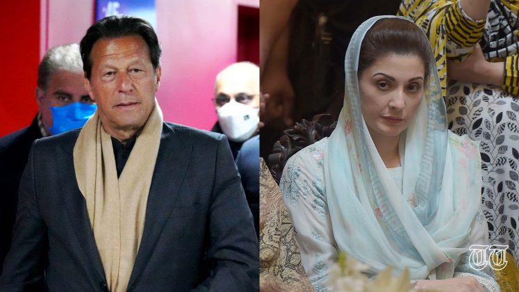 A combination file photo shows PML(N) vice president Maryam Nawaz and former Prime Minister Imran Khan.