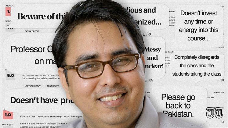An illustration surrounds a file photo of PTI spokesman Dr Shahbaz Gill. — FILE/THE THURSDAY TIMES