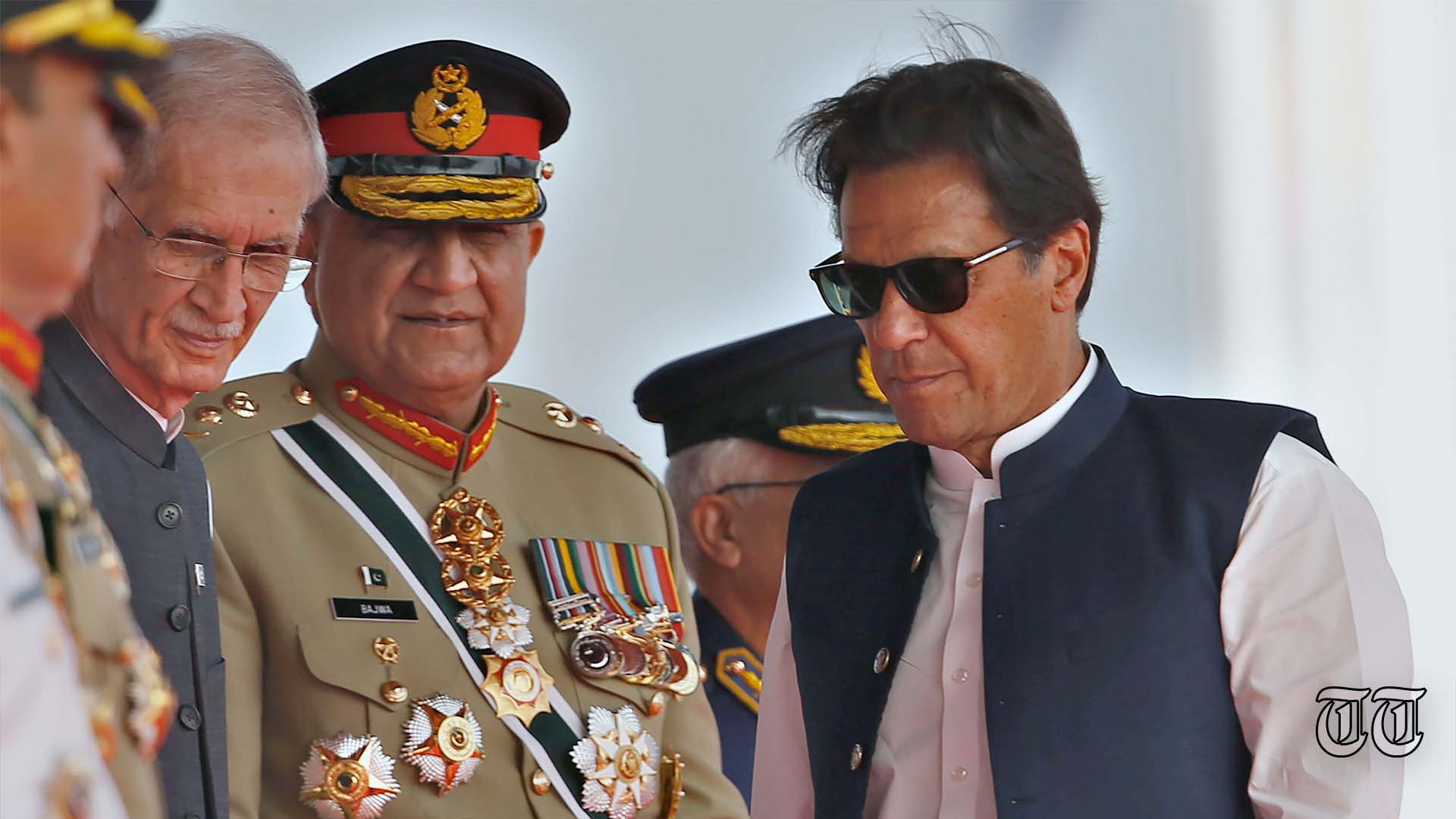 A file photo is shown of former COAS Qamar Bajwa and PTI president Imran Khan.