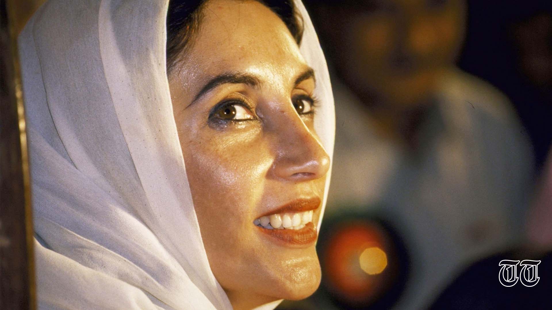 A file photo is shown of former prime minister Benazir Bhutto in 1993.
