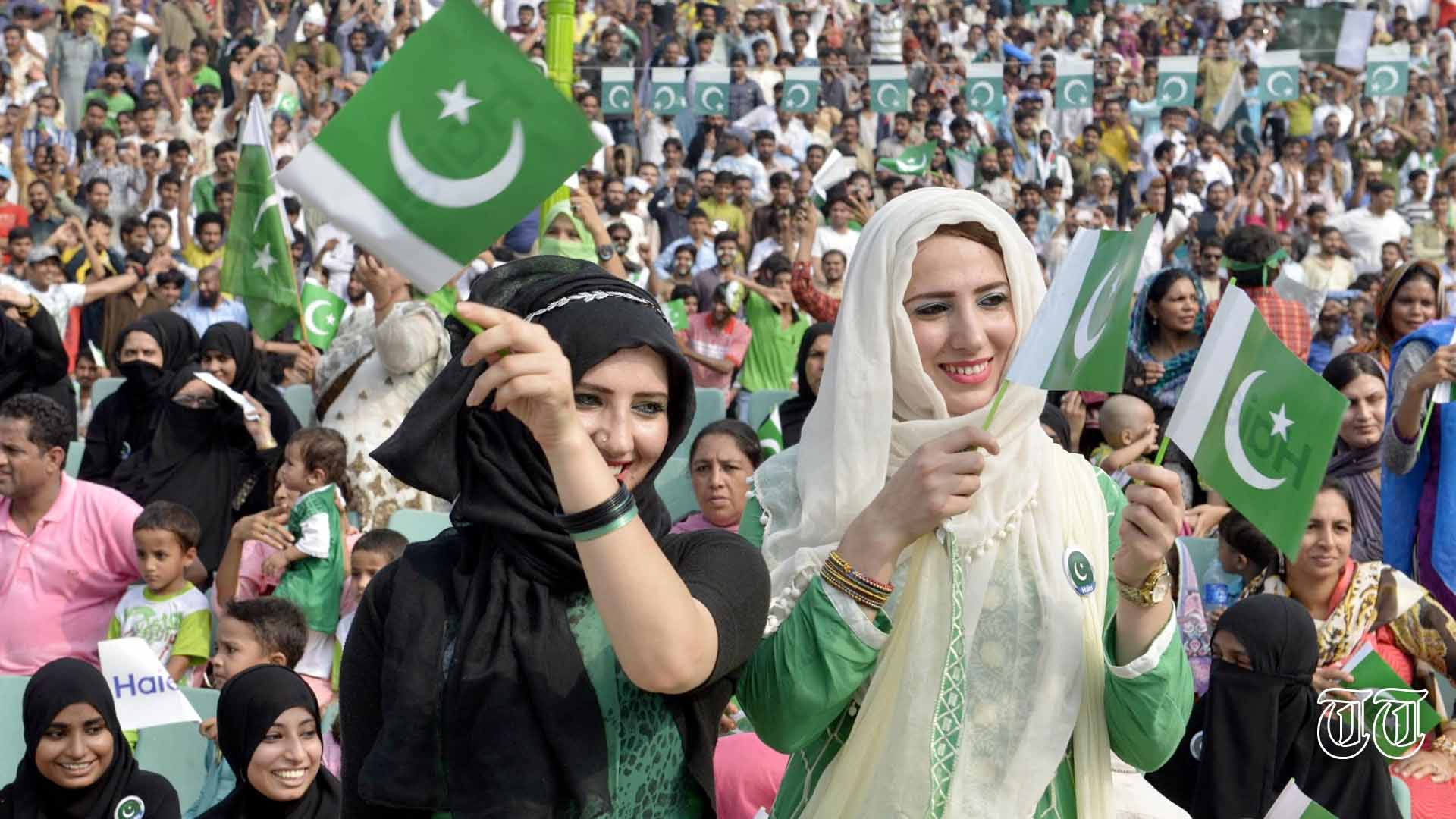 A file photo is shown of Pakistanis celebrating Independence Day in 2018.