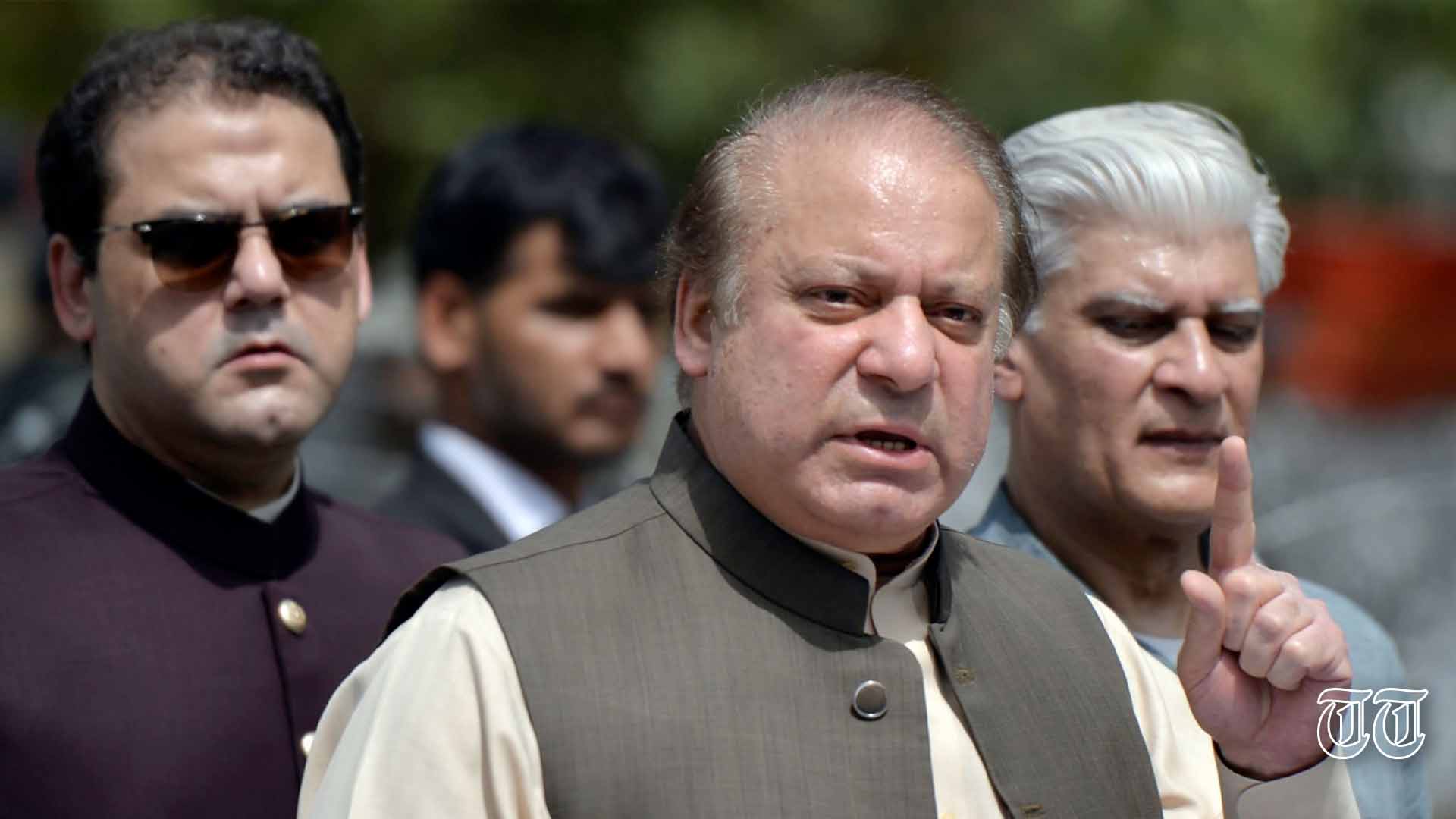 PML(N) chief Nawaz Sharif is shown in 2017.