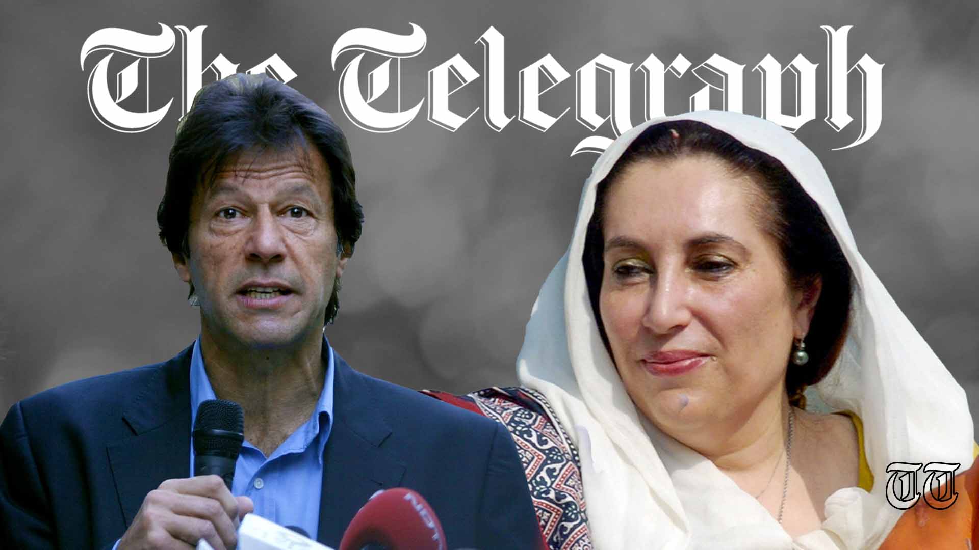 A combination file photo shows PTI chairman Imran Khan at Mumbai in 2007, and former prime minister Benazir Bhutto at Karachi in 2007. — FILE/THE THURSDAY TIMES