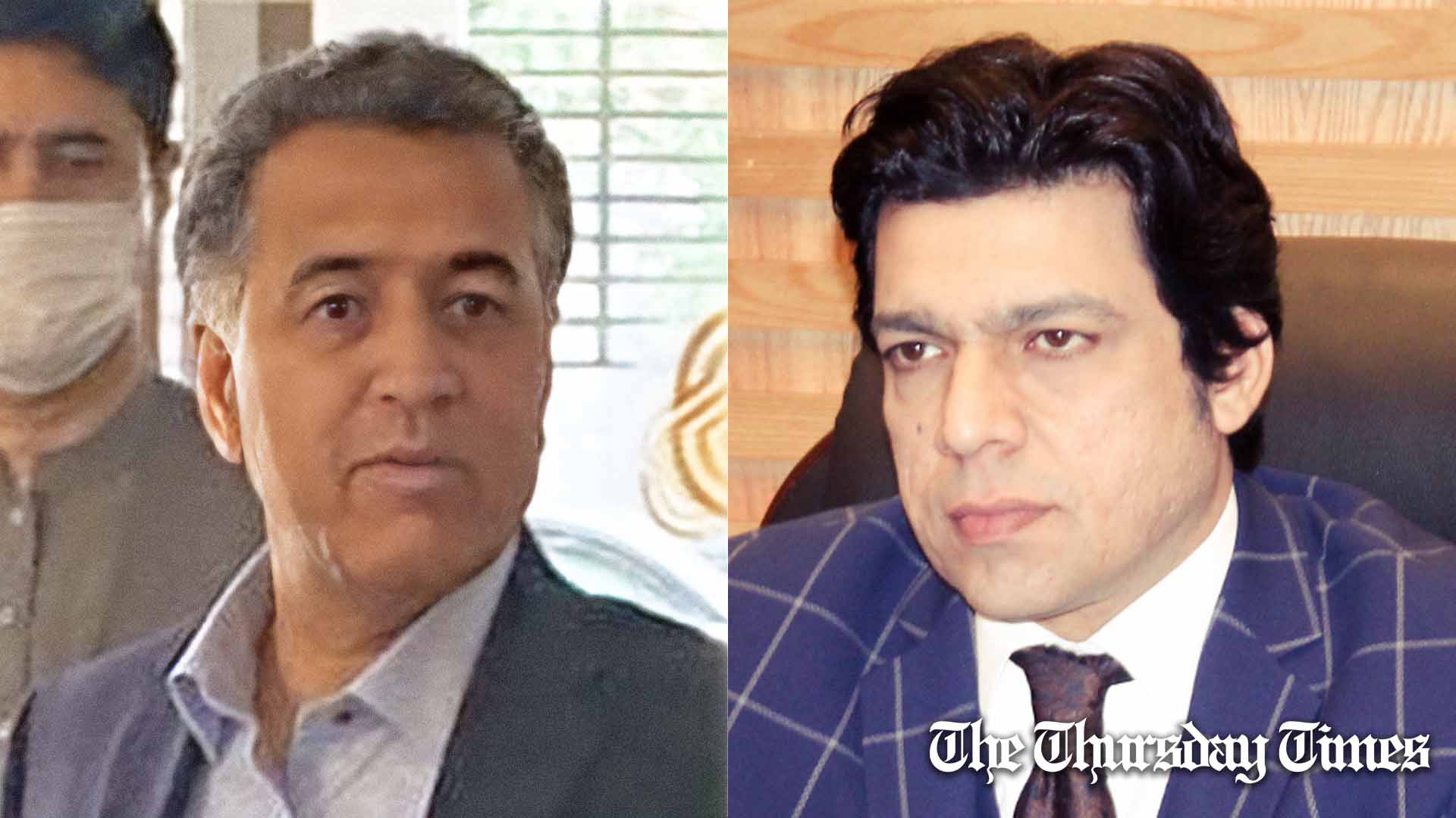 A file photo is shown of former ISI chief Faiz Hameed (L) and former MNA Faisal Vawda (R). — FILE/THE THURSDAY TIMES