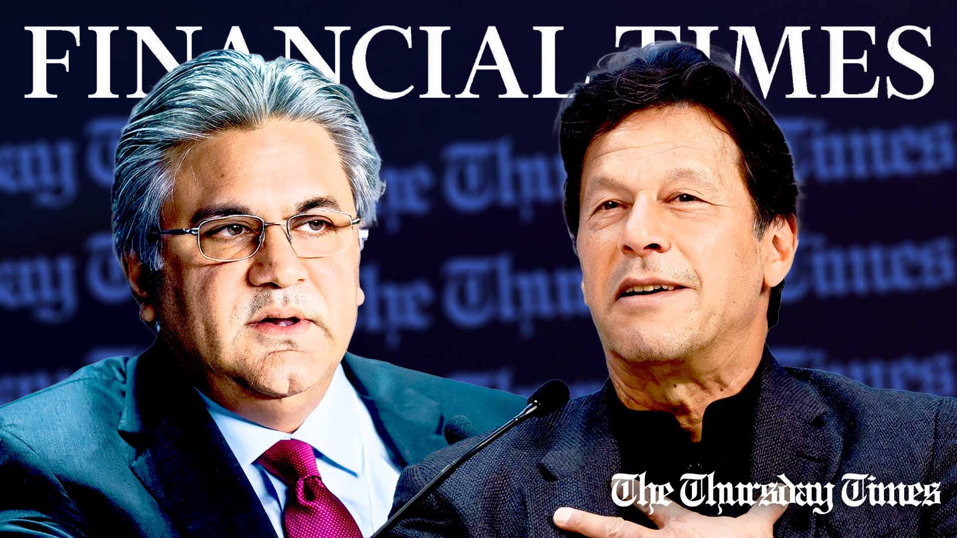 A combined file photo is shown of former Abraaj chief Arif Naqvi (L) and PTI chairman Imran Khan (R). — FILE/THE THURSDAY TIMES