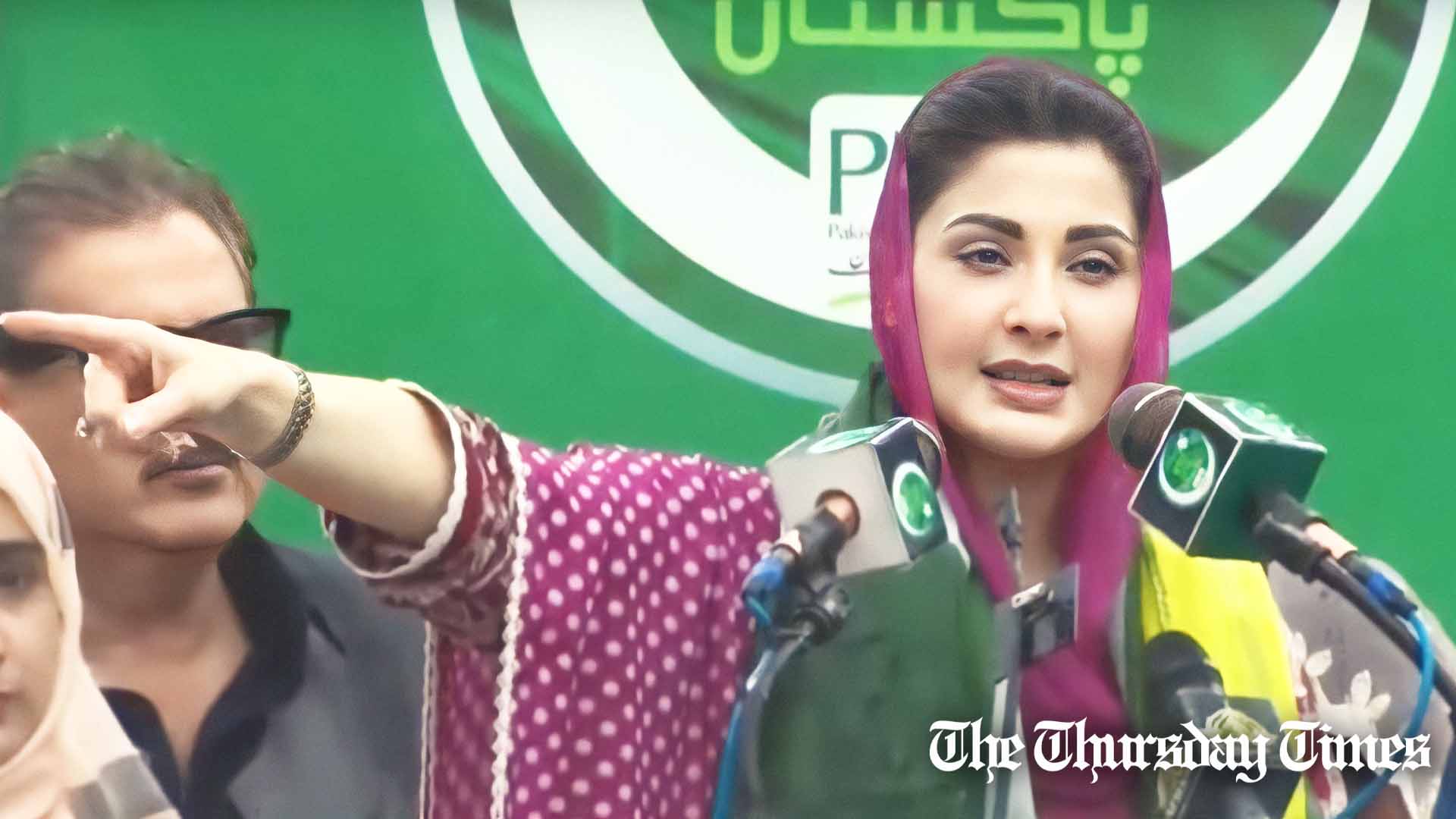 A file photo is shown of PML(N) senior vice president Maryam Nawaz at Bagh. — FILE/THE THURSDAY TIMES