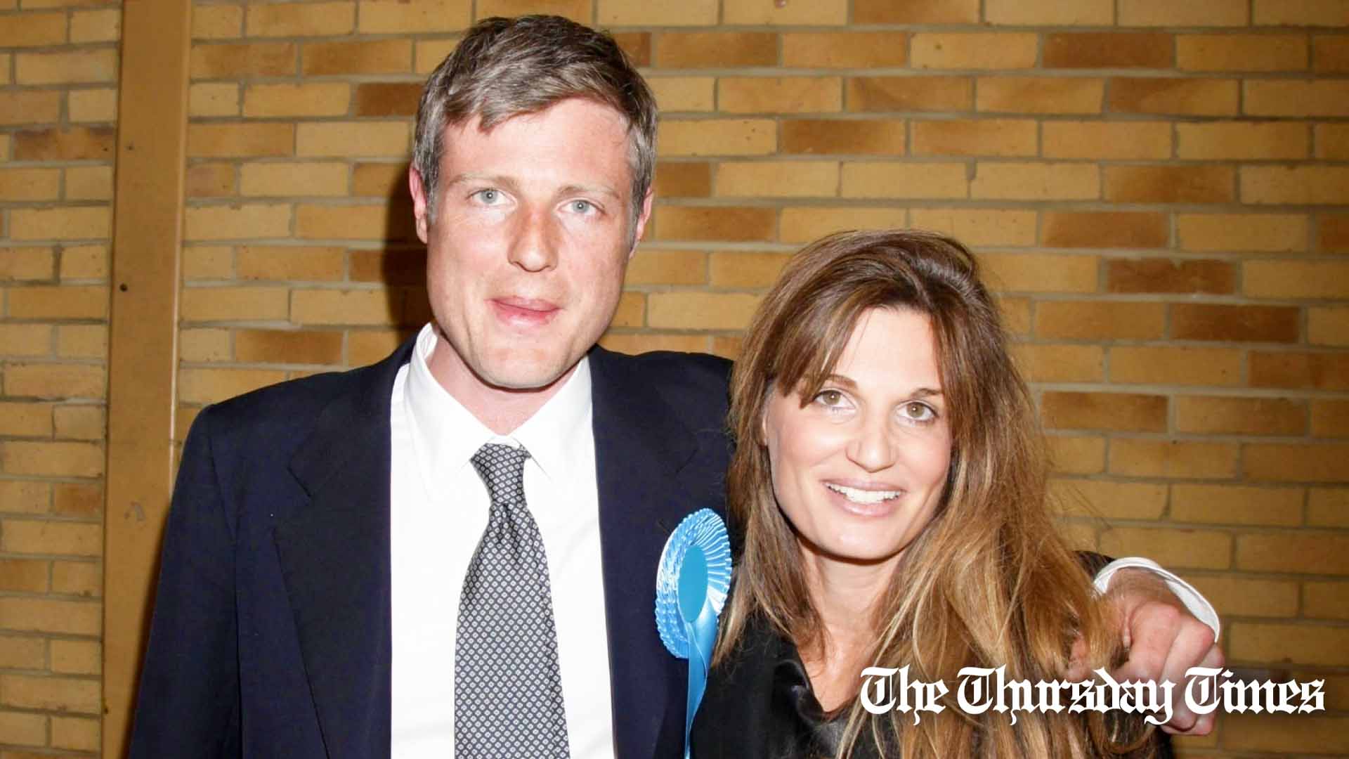 A file photo is shown of the Lord Zac Goldsmith of Richmond Park (L) and his sister Jemima Khan (R) at Richmond in 2010. — FILE/PA