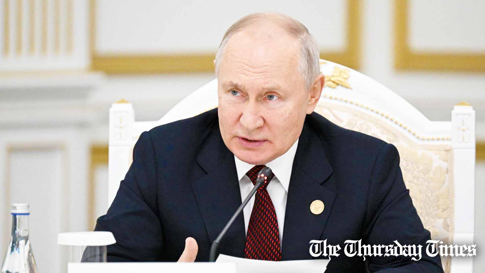 A file photo is shown of Russian president Vladimir Putin attending a Commonwealth of Independent States meeting at Bishkek on October 13, 2023. — POOL/SPUTNIK