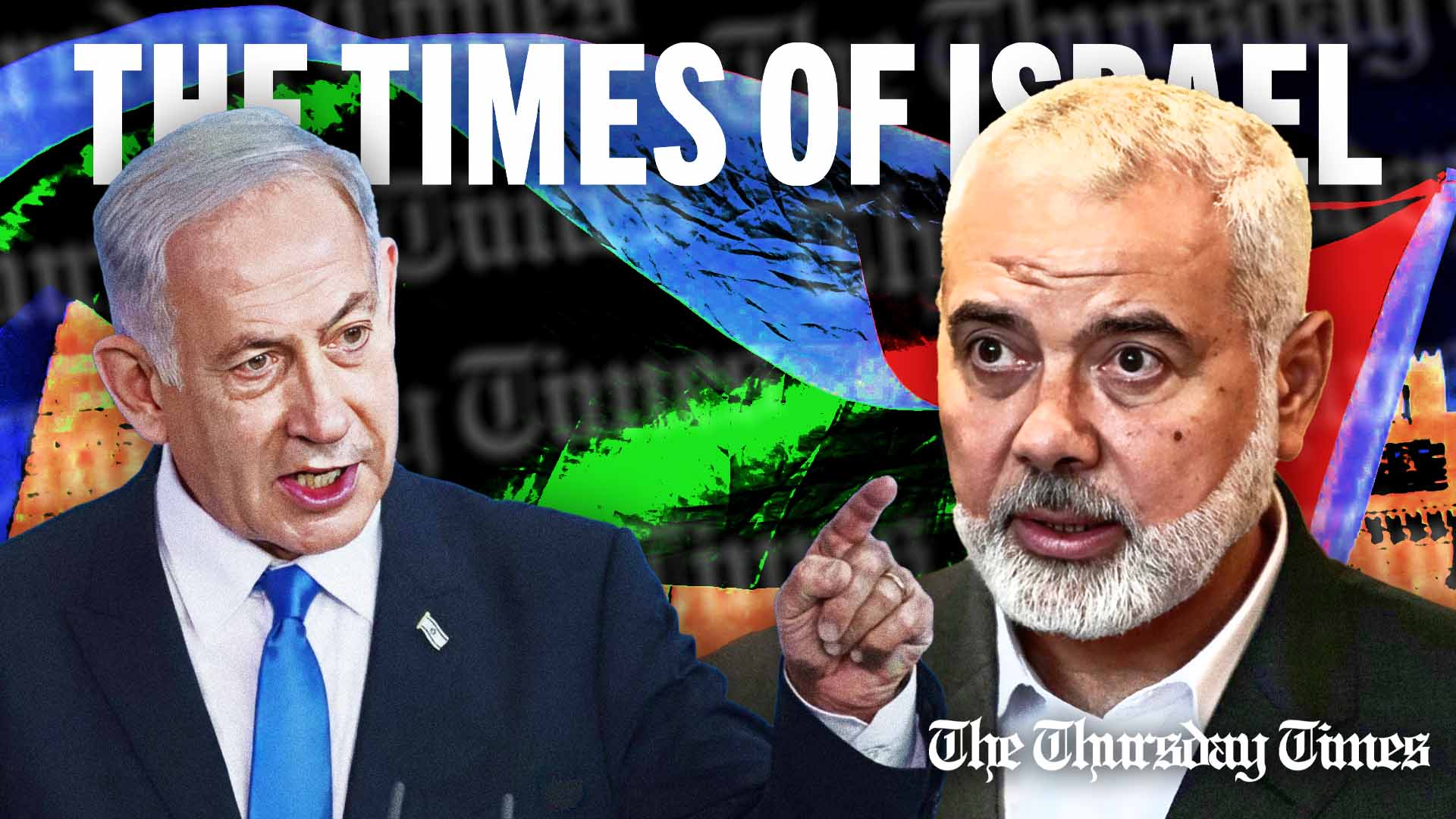 A file photo is shown of Israeli premier Benjamin Netanyahu (L) and Hamas senior leader Ismail Haniyeh (R). — FILE/THE THURSDAY TIMES