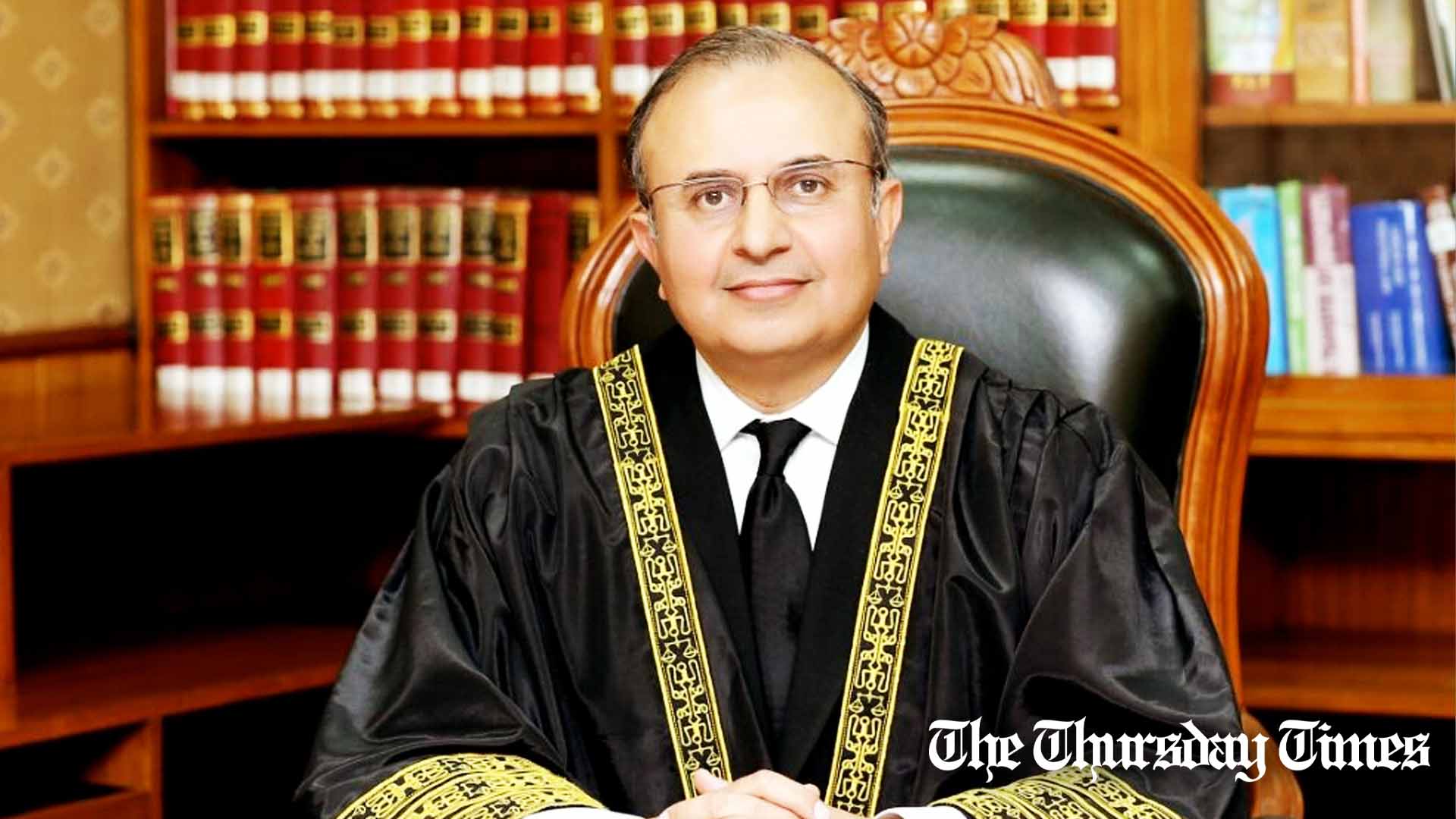 A file photo is shown of Supreme Court of Pakistan judge Justice Mansoor Ali Shah. — FILE/THE THURSDAY TIMES