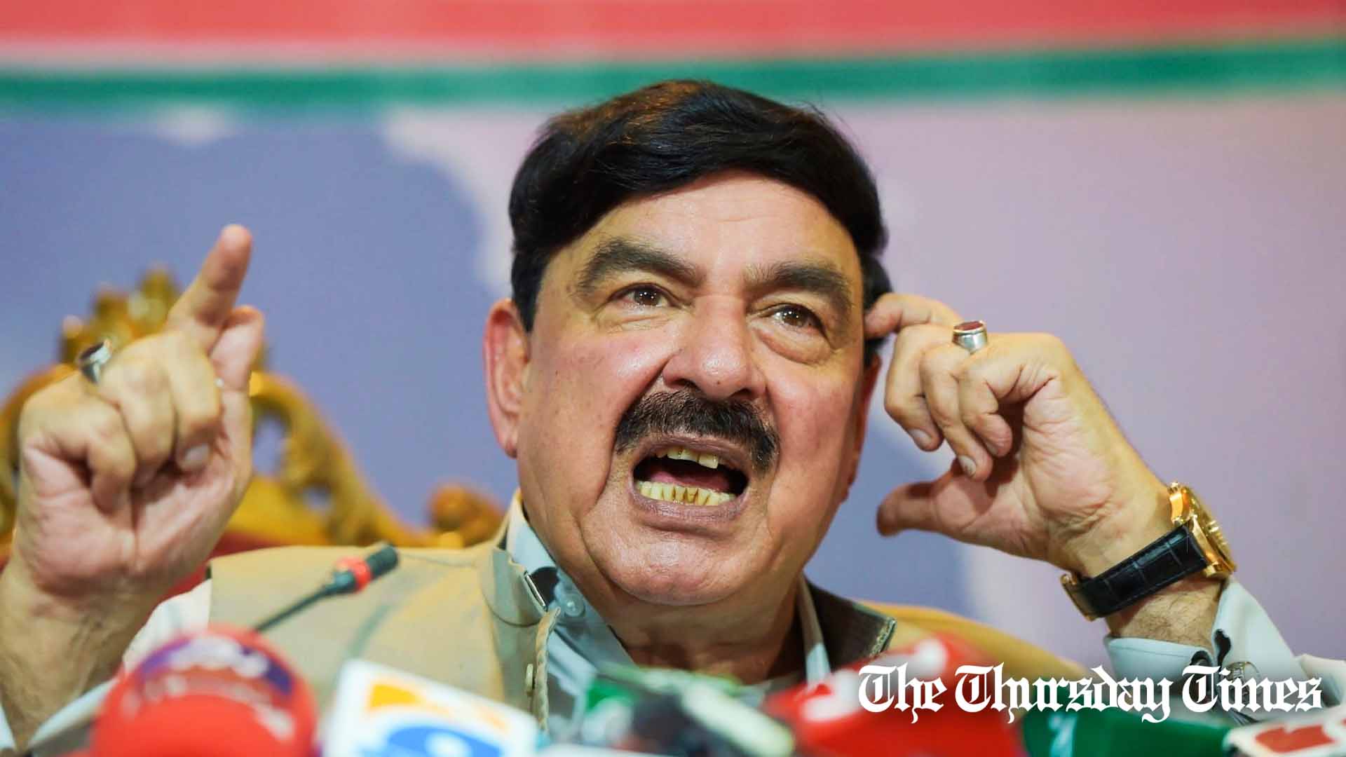 A file photo is shown of former federal minister Sheikh Rasheed at Islamabad in 2019. — FILE/AFP
