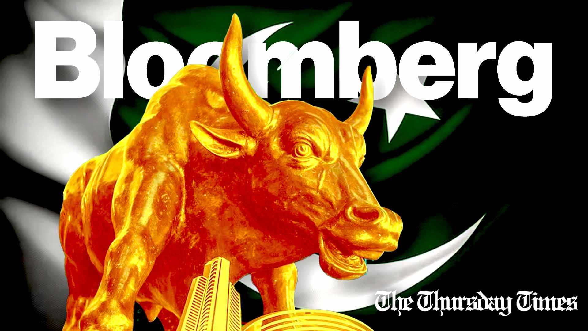 An illustration is shown of a bull and the Pakistani flag. — FILE/THE THURSDAY TIMES