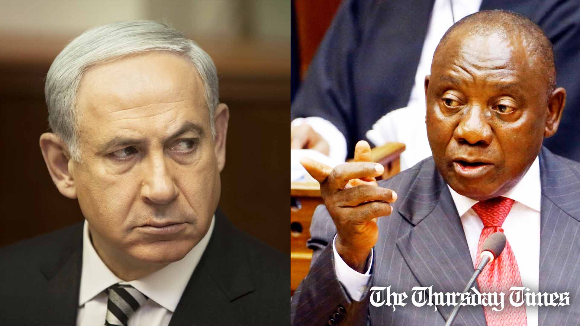 A combined file photo is shown of Israeli prime minister Benjamin Netanyahu (L) and South African president Cyril Ramaphosa (R). — FILE/THE THURSDAY TIMES