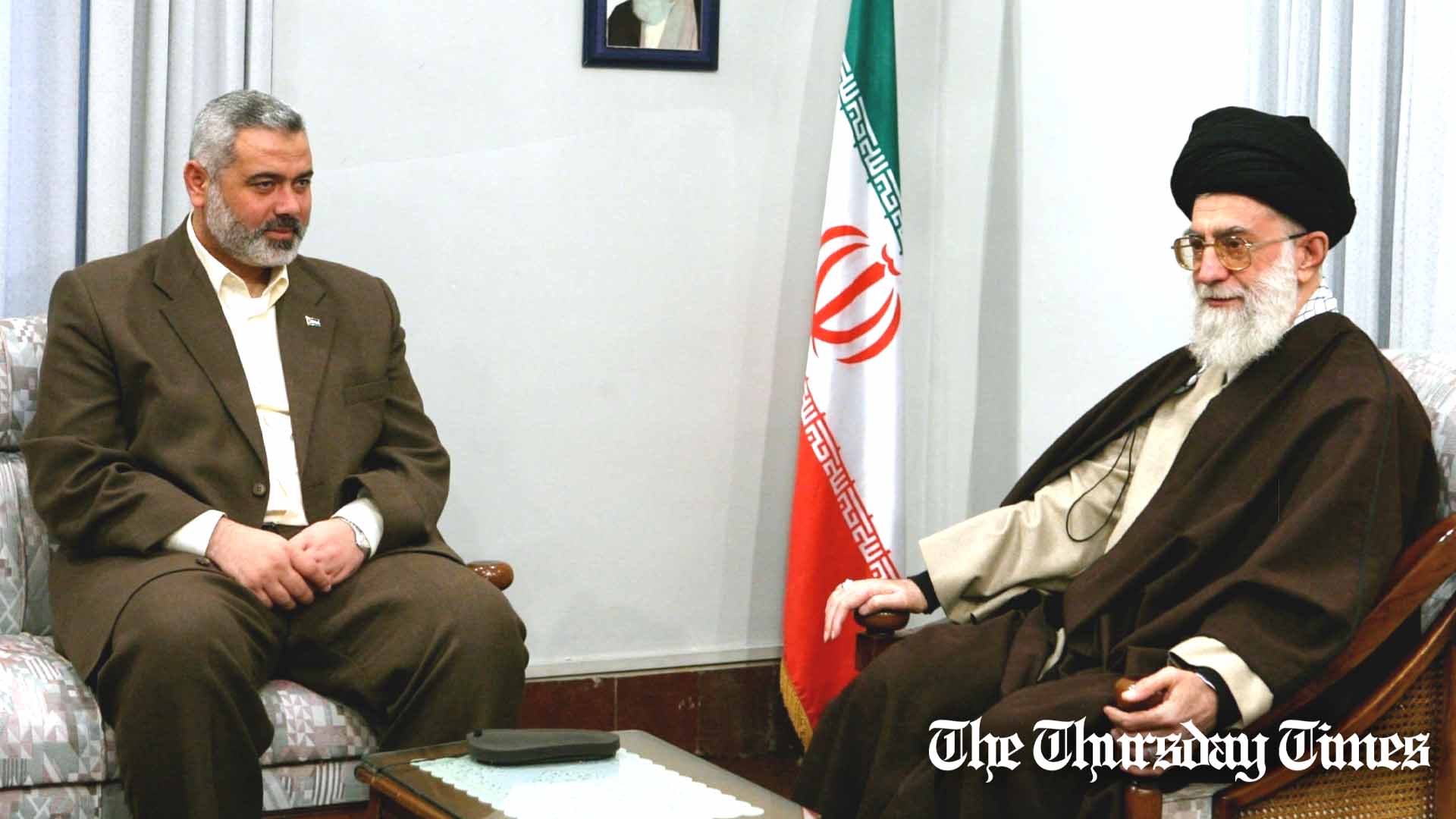 Iranian supreme leader Ayatollah Ali Khamenei (R) meets with Hamas chief Ismail Haniyeh (L) at Tehran on December 10, 2006. — FILE/OFFICE OF THE IRANIAN SUPREME LEADER