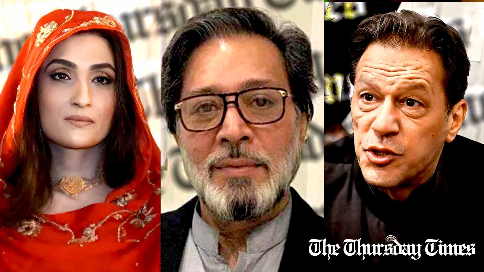 A combined file photo is shown of former Pakistani first lady Bushra Maneka (L), her ex-husband Khawar Maneka (C) and PTI supremo and former prime minister Imran Khan (R). — FILE/THE THURSDAY TIMES