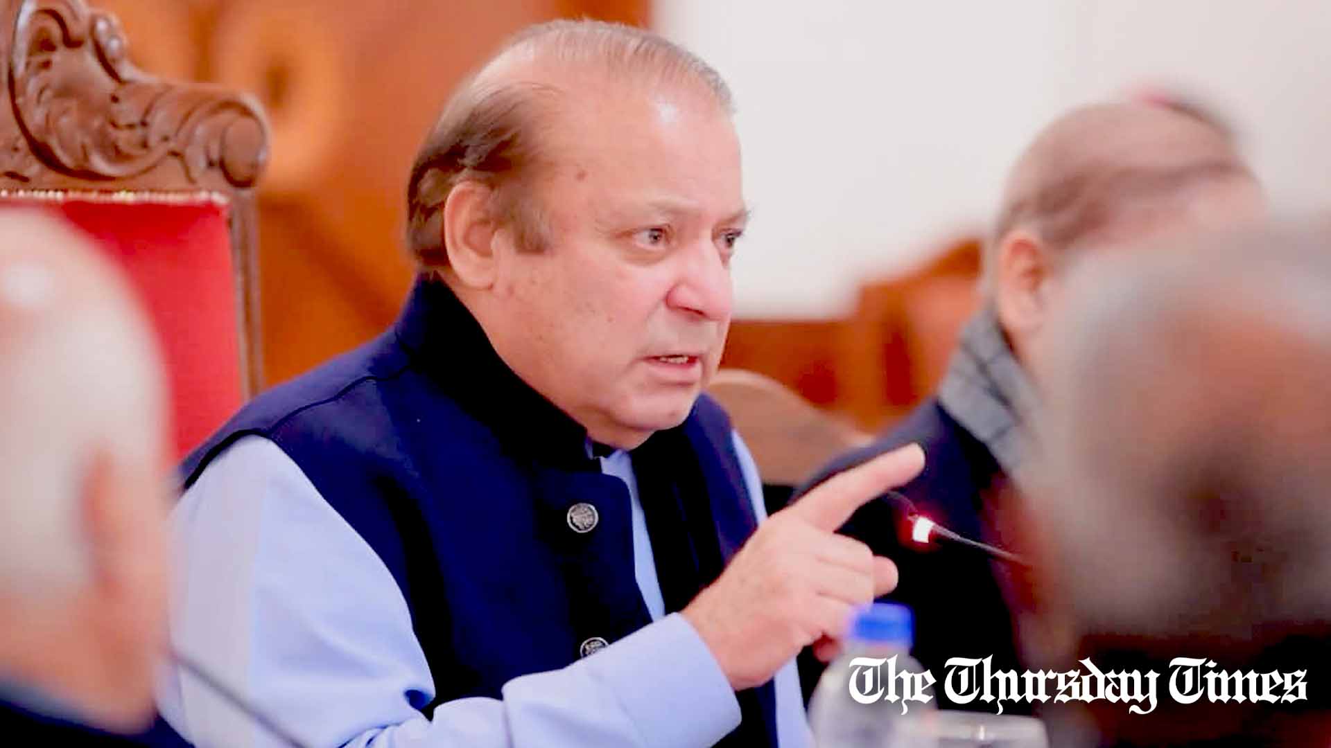 A file photo is shown of PML(N) supremo Nawaz Sharif at Quetta on November 14, 2023. — FILE/THE THURSDAY TIMES