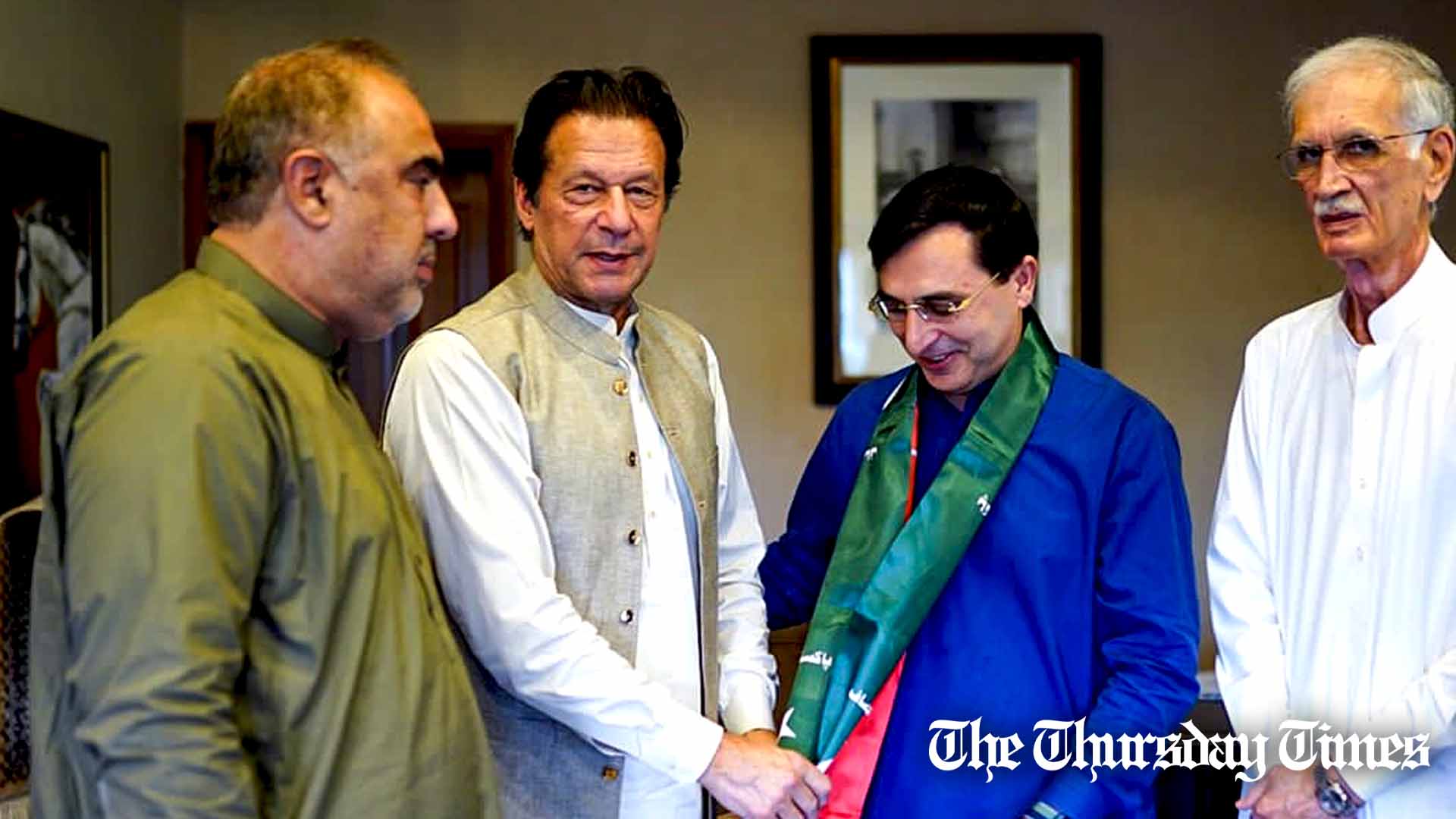 A file photo is shown of former chairman PTI Imran Khan (L) and incumbent PTI chairman Barrister Gohar Khan (R). — FILE/THE THURSDAY TIMES