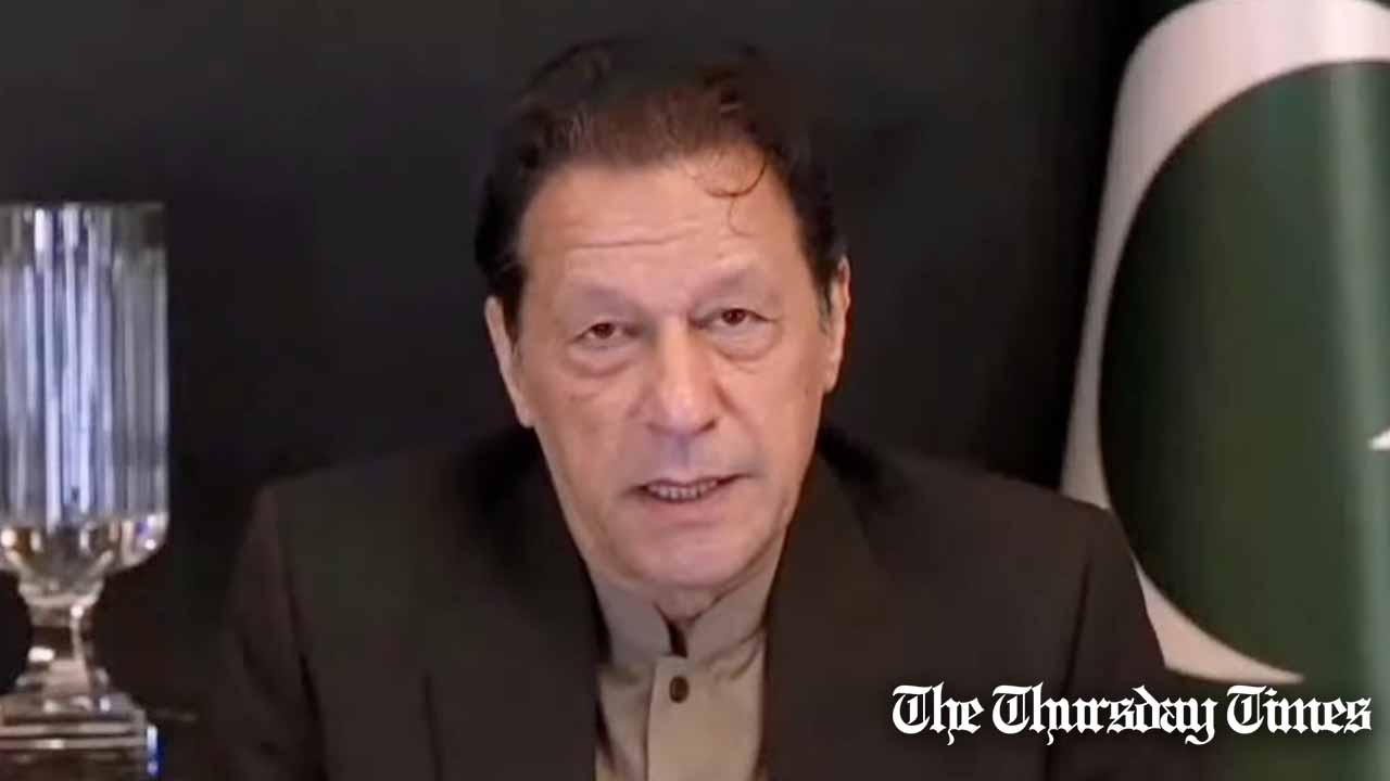 An AI-generated Imran Khan, produced by the Pakistan Tehreek-e-Insaf, is shown. — PAKISTAN TEHREEK-E-INSAF