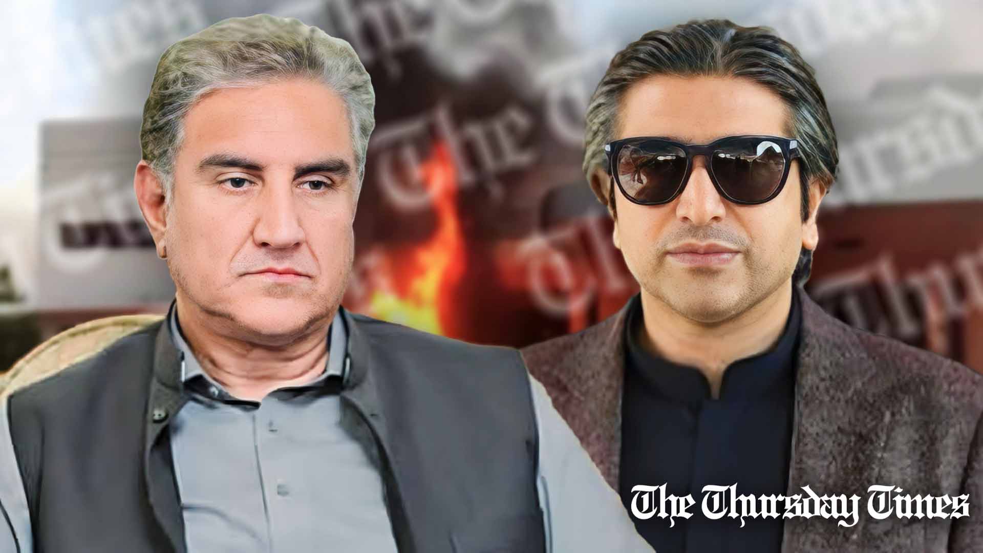 A combined file photo shows former PTI senior leader Shah Mahmood Qureshi (L) and journalist Hassan Ayub Khan (R). — FILE/THE THURSDAY TIMES