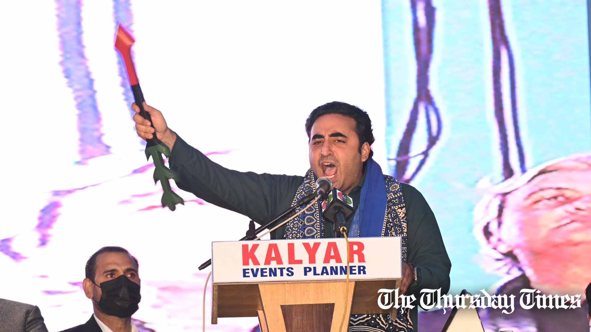 A file photo is shown of PPP chair and former Pakistani foreign minister Bilawal Bhutto-Zardari addressing a jalsa at Multan on January 26, 2024. — FILE/THE THURSDAY TIMES