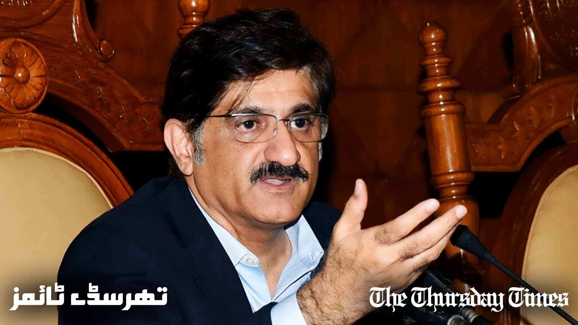 A file photo is shown of former Chief Minister of Sindh Murad Ali Shah. — FILE/THE THURSDAY TIMES